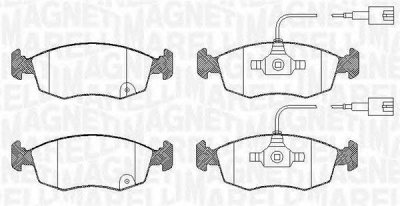 MAGNETI MARELLI 363916060440 -  Комплект тормозных колодок, дисковый тормоз